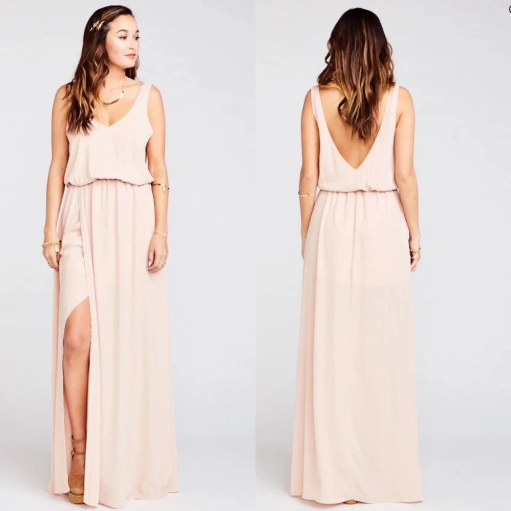 SHOW ME YOUR MUMU Kendal Maxi Dress L Dusty blush - Picture 1 of 14